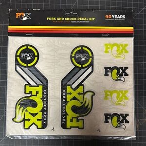 FOX Fork and Shock Decal Kit - Black and Yellow